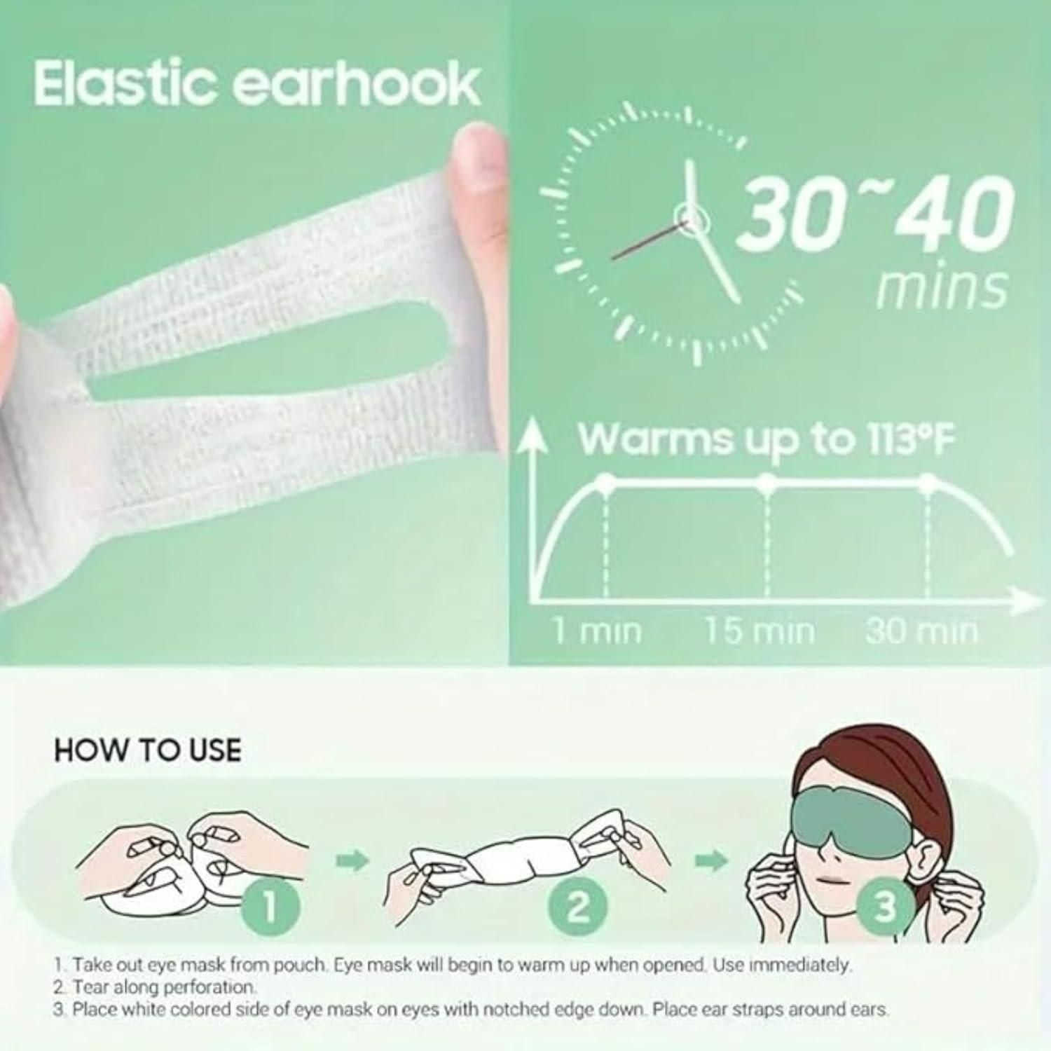 Self Heating Steam Eye Mask (5pc) Pack of 1